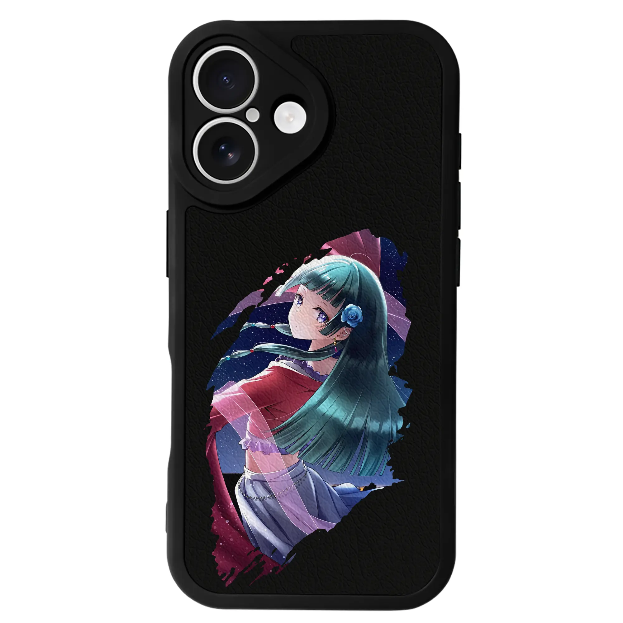 薬屋のひとりごと グッズ,猫猫 - IPhone 16シリーズ対応 ・ シリコンスマホケース ・ レザー調 ・ 高精度フィット ・ 耐衝撃 ・ ワイヤレス充電対応 ・ 精密カット